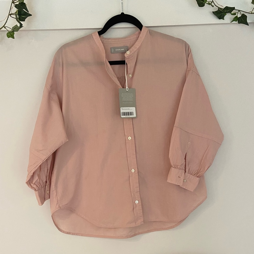 EVERLANE Pale Pink Button Down Top
